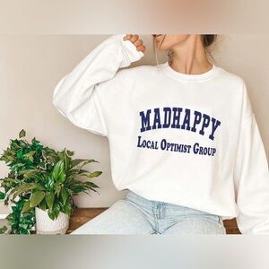 Madhappy Unisex Campus Fleece Local Optimist Group Crewneck  Sweatshirt